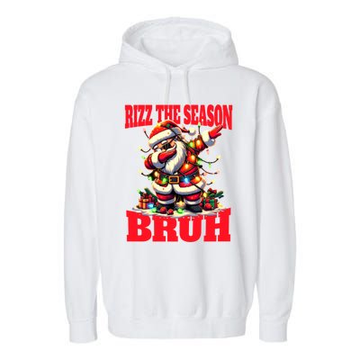 Funny Christmas Rizzmas Santa Xmas Rizz The Season Bruh Meaningful Gift Garment-Dyed Fleece Hoodie