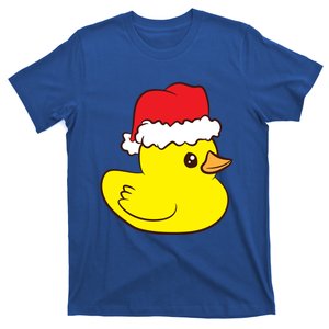 Funny Christmas Rubber Duck With Santa Hat Love Rubber Ducks Funny Gift T-Shirt