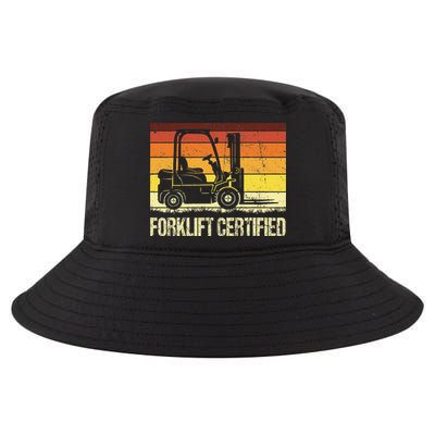 Forklift Certified Retro Forklift Operator Forklift Driver Cool Comfort Performance Bucket Hat