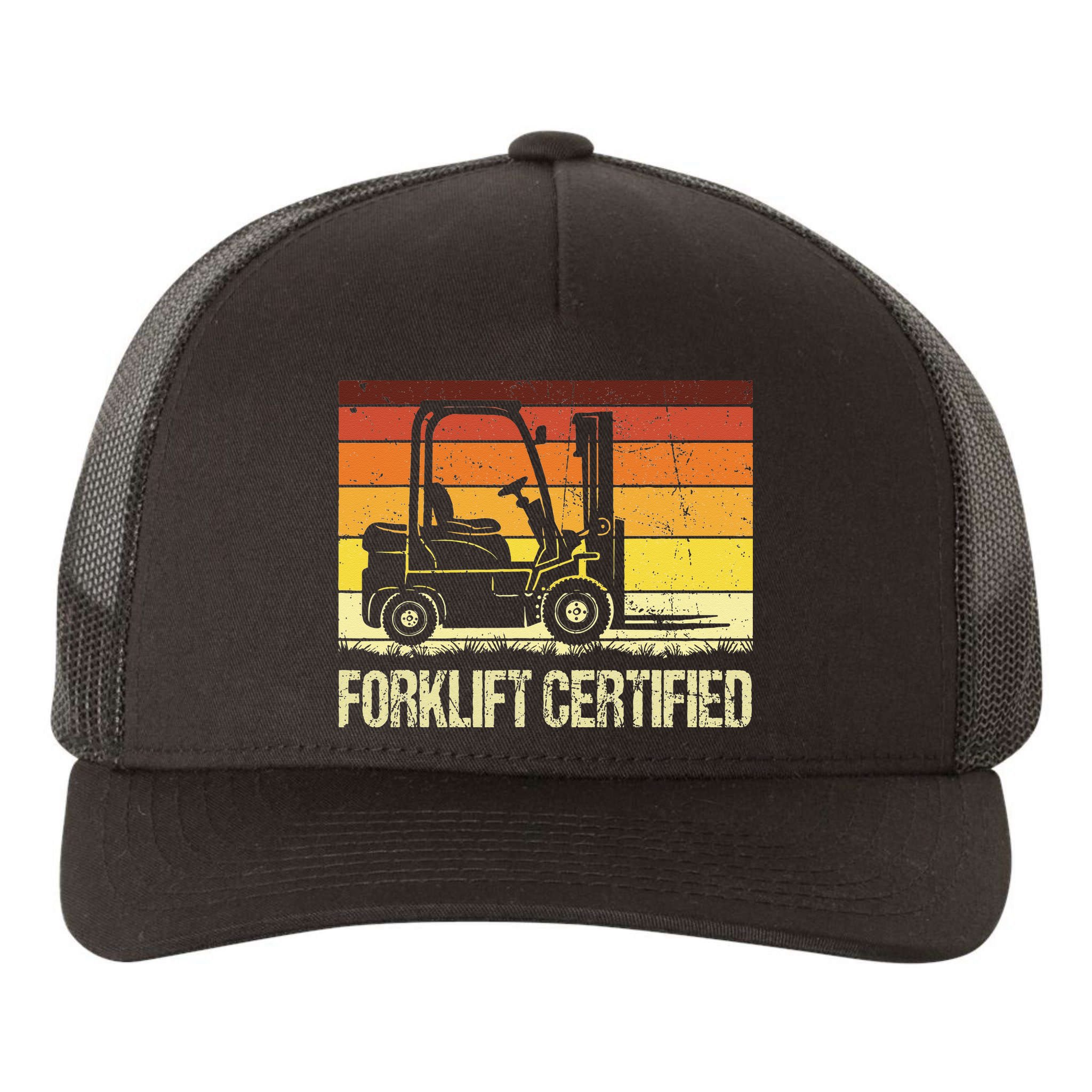 Forklift Certified Retro Forklift Operator Forklift Driver Yupoong Adult 5-Panel Trucker Hat