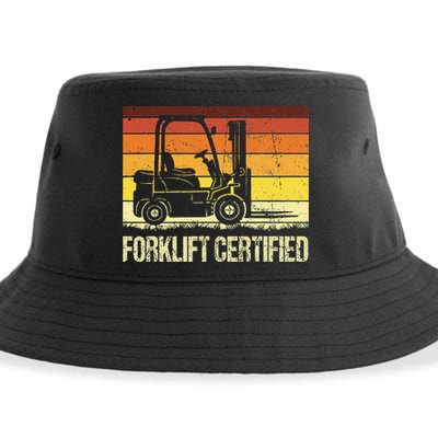 Forklift Certified Retro Forklift Operator Forklift Driver Sustainable Bucket Hat