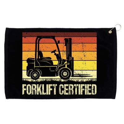 Forklift Certified Retro Forklift Operator Forklift Driver Grommeted Golf Towel