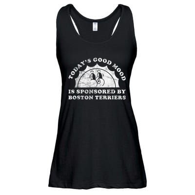 Funny Cute Retro Vintage Boston Terriers Boston Terrier Dog Ladies Essential Flowy Tank