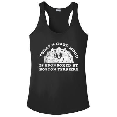 Funny Cute Retro Vintage Boston Terriers Boston Terrier Dog Ladies PosiCharge Competitor Racerback Tank