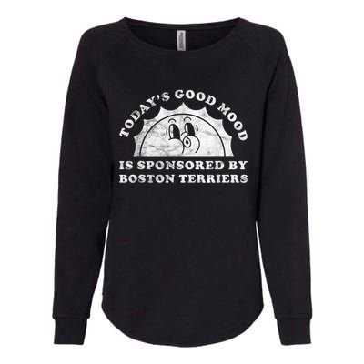 Funny Cute Retro Vintage Boston Terriers Boston Terrier Dog Womens California Wash Sweatshirt