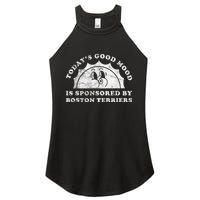 Funny Cute Retro Vintage Boston Terriers Boston Terrier Dog Women's Perfect Tri Rocker Tank