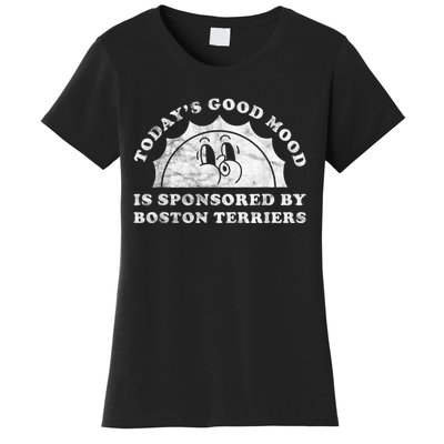 Funny Cute Retro Vintage Boston Terriers Boston Terrier Dog Women's T-Shirt