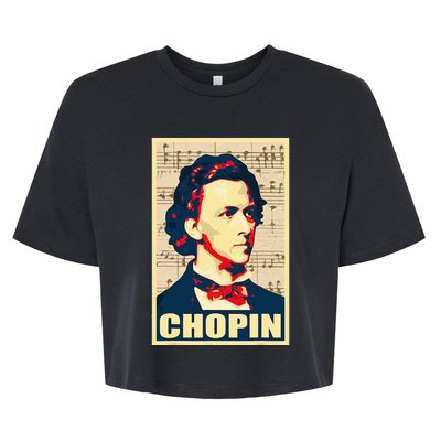 Frederic Chopin Retro Propaganda Bella+Canvas Jersey Crop Tee