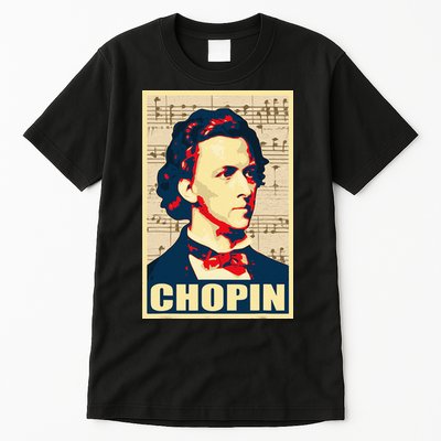 Frederic Chopin Retro Propaganda Tall T-Shirt