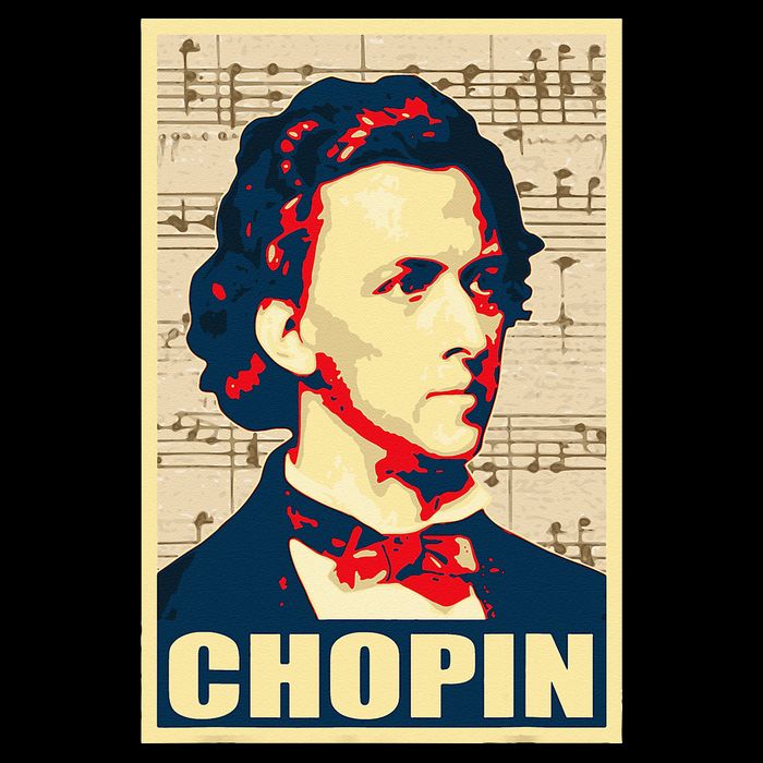 Frederic Chopin Retro Propaganda Sustainable Bucket Hat