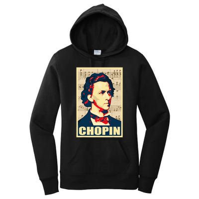 Frederic Chopin Retro Propaganda Women's Pullover Hoodie