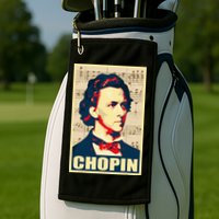 Frederic Chopin Retro Propaganda Golf Towel
