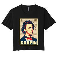 Frederic Chopin Retro Propaganda Women's Crop Top Tee
