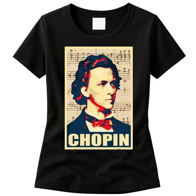Frederic Chopin Retro Propaganda Womens T-Shirt
