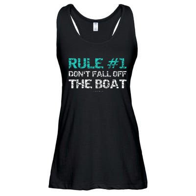 Funny Cruise Rule 1 Dont Fall Off The Boat Ladies Essential Flowy Tank