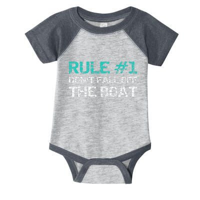 Funny Cruise Rule 1 Dont Fall Off The Boat Infant Baby Jersey Bodysuit