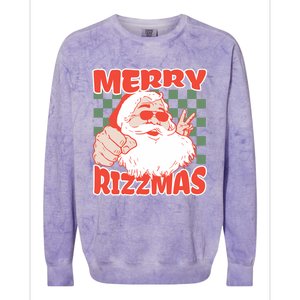 Funny Christmas Rizz Meme Merry Rizzmas For Trendy Colorblast Crewneck Sweatshirt