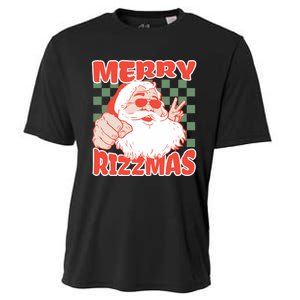 Funny Christmas Rizz Meme Merry Rizzmas For Trendy Cooling Performance Crew T-Shirt