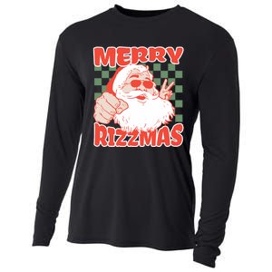 Funny Christmas Rizz Meme Merry Rizzmas For Trendy Cooling Performance Long Sleeve Crew