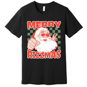 Funny Christmas Rizz Meme Merry Rizzmas For Trendy Premium T-Shirt