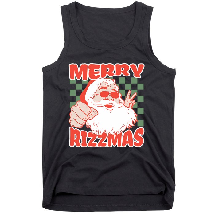 Funny Christmas Rizz Meme Merry Rizzmas For Trendy Tank Top