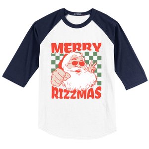 Funny Christmas Rizz Meme Merry Rizzmas For Trendy Baseball Sleeve Shirt