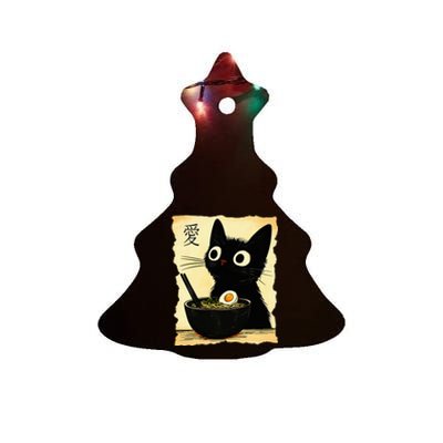 Funny Cat Ra Japanese Kawaii Anime Cat Ceramic Tree Ornament