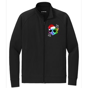 Funny Colorful Rainbow Dj Music Kitty Cat Santa Christmas Gift Stretch Full-Zip Cadet Jacket