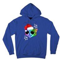 Funny Colorful Rainbow Dj Music Kitty Cat Santa Christmas Gift Hoodie