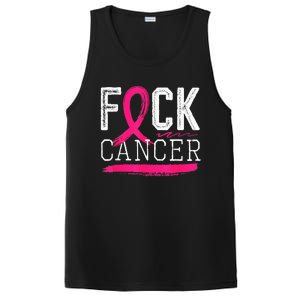 Fuck Cancer Retro Distressed Breast Cancer Awareness Month PosiCharge Competitor Tank