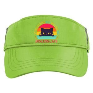 Funny Cute Retro Introverted But Willing To Discuss Cats Adult Drive Performance Visor