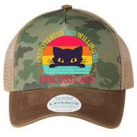 Funny Cute Retro Introverted But Willing To Discuss Cats Legacy Tie Dye Trucker Hat
