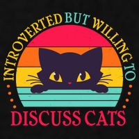 Funny Cute Retro Introverted But Willing To Discuss Cats Ladies PosiCharge Tri-Blend Wicking Tank