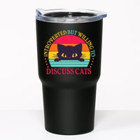 Funny Cute Retro Introverted But Willing To Discuss Cats Tumbler