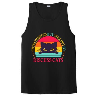 Funny Cute Retro Introverted But Willing To Discuss Cats PosiCharge Competitor Tank