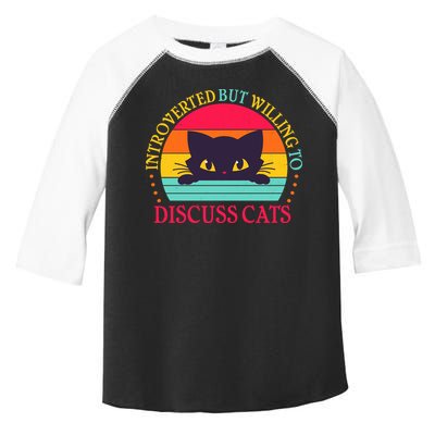 Funny Cute Retro Introverted But Willing To Discuss Cats Toddler Fine Jersey T-Shirt