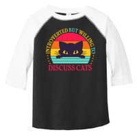 Funny Cute Retro Introverted But Willing To Discuss Cats Toddler Fine Jersey T-Shirt