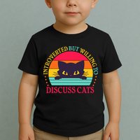 Funny Cute Retro Introverted But Willing To Discuss Cats Toddler T-Shirt