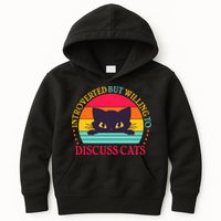Funny Cute Retro Introverted But Willing To Discuss Cats Kids Hoodie