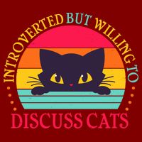 Funny Cute Retro Introverted But Willing To Discuss Cats Cooling Performance Crew T-Shirt