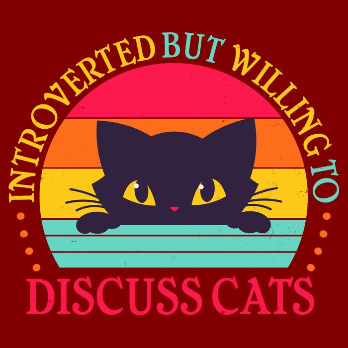 Funny Cute Retro Introverted But Willing To Discuss Cats Cooling Performance Crew T-Shirt