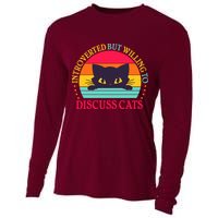 Funny Cute Retro Introverted But Willing To Discuss Cats Cooling Performance Long Sleeve Crew