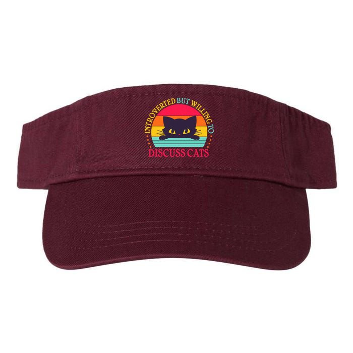 Funny Cute Retro Introverted But Willing To Discuss Cats Visor
