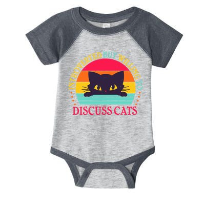 Funny Cute Retro Introverted But Willing To Discuss Cats Infant Baby Jersey Bodysuit