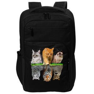 Fun Cat Reflection Gift Design Idea Cute Gift Impact Tech Backpack