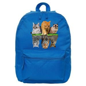 Fun Cat Reflection Gift Design Idea Cute Gift 16 in Basic Backpack