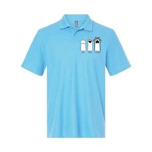 Funny Cat Rock Paper Scissors Cat Paws Cat Lover Softstyle Adult Sport Polo