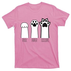 Funny Cat Rock Paper Scissors Cat Paws Cat Lover T-Shirt