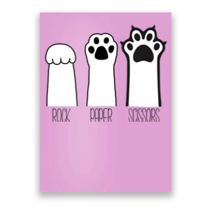 Funny Cat Rock Paper Scissors Cat Paws Cat Lover Poster