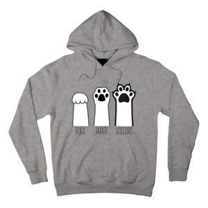 Funny Cat Rock Paper Scissors Cat Paws Cat Lover Tall Hoodie